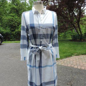 Burberry Brit Blue Checkered Dress